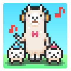 PixelArt(ドット絵) アルパカと仲間たち