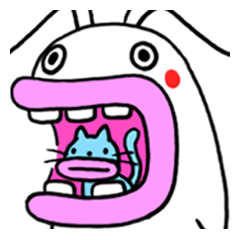 くちびるネコ＆くちびるウサギ