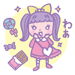 女の子用スタンプ