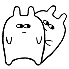 じっと見るうさぎ