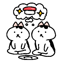 ぽっちゃり猫のオカメちゃんスタンプその2