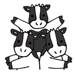 愉快なウシさん達