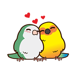 Cute Bird in Chinese Valentine's Day