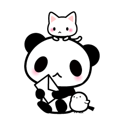 パンダと一緒