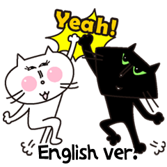 ついんきーとシャープな黒猫もも（英語版）