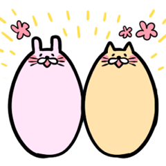 うさぎと猫の日常