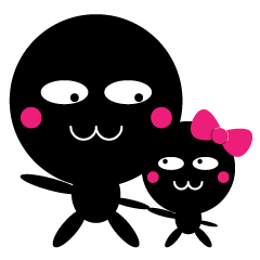 くろまる君とくろ子ちゃん