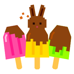 チョコうさぎのパルピー　サマー