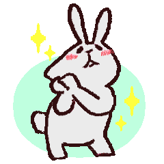 なんだかゆがんでるうさぎ。
