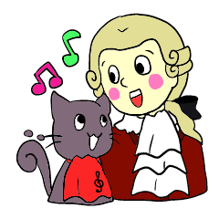 モーツァルトと音楽ねこ