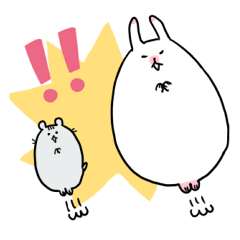ビビリな小動物スタンプ
