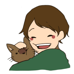猫と飼い主スタンプ