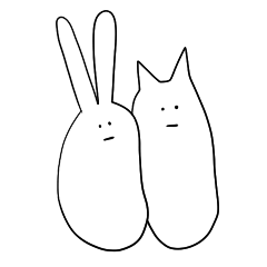 うさぎとねことかめ