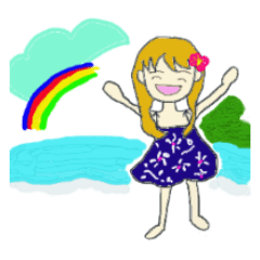 ハッピーガール・スタンプ