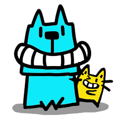 しかくいぬ&まるねこ
