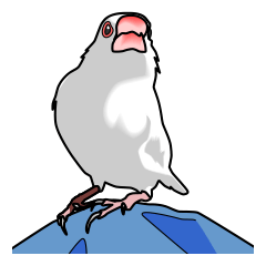 文鳥スタンプ P.01