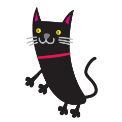 黒猫のマロ