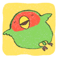 おちゃめなことりスタンプ