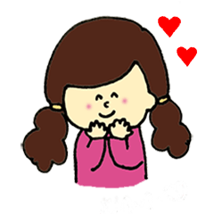 女の子のゆるゆるスタンプ