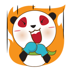 元気でかわいいパンダのバオベイ