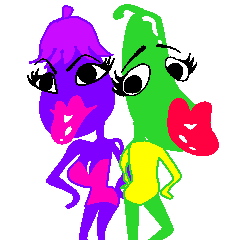 The beauty and the cucumber wife who do