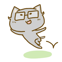 めがねこ。