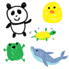 落書き動物スタンプ