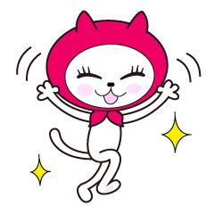 ピンクフードのねこちゃん②