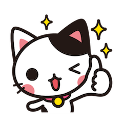 可愛くピンチを切り抜けるネコ（文字無し）