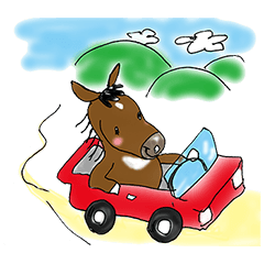 ぶち毛の馬のゆらくん