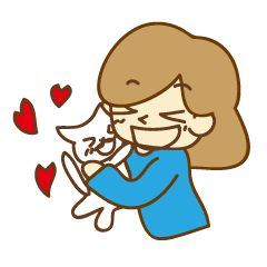 猫と彼女の日常スタンプ