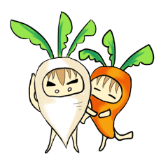 キャロラインとラディッシュ君