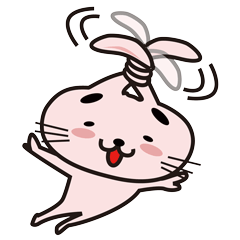 ピンクのうさぎ