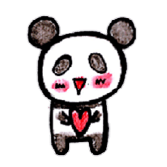 パンダのぱんださんのスタンプ