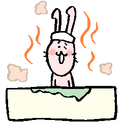 温泉大好き!うさぎさん