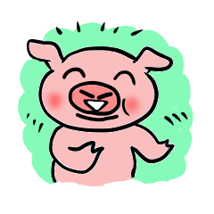 鼻に表情があるぶたちゃん