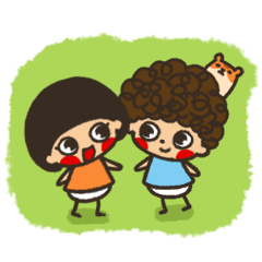 アフロとおかっぱ