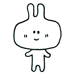 のんきだね、うさぎちゃん。