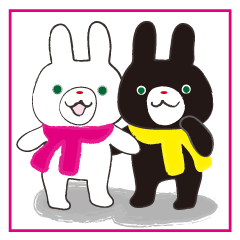 黒うさと白うさの日常