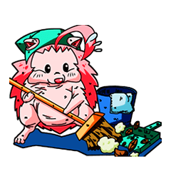 ピンクのハリネズミ