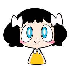 白いリボンの女の子