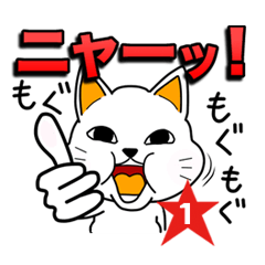 常に食事中のねこ/もぐもぐ動物/一石二鳥1