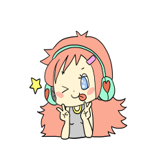ヘッドフォンの女の子