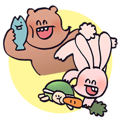 カメと魚はお友達