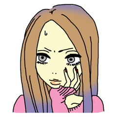 女は怖いスタンプ