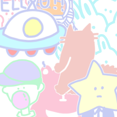 パステル愉快ななかまたち
