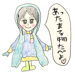 手描き秋冬ガールズwith男の子