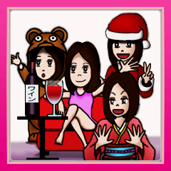 恋愛女子スタンプ