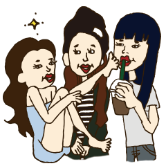 こんな女子いるいるスタンプ