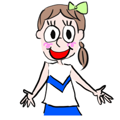 仲良し女の子の学生のスタンプ
